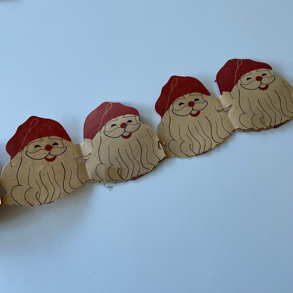 Paper Garland Vintage Santa Design - Picture 1 of 5